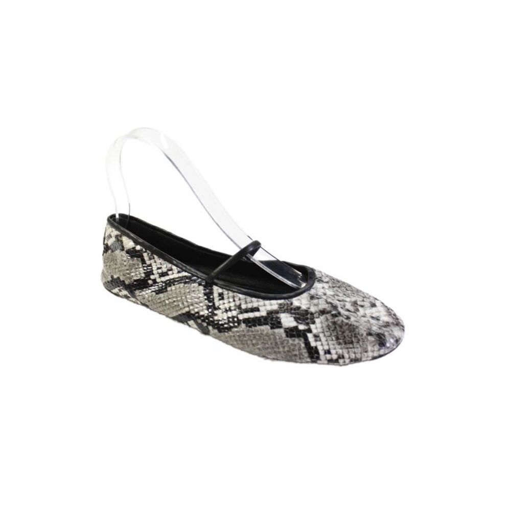 Jeffrey Campbell Womens Animal Print Strap Detail Flats Gray Size 7